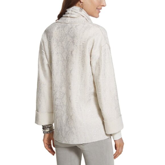 Chico's Wool Open Front Cardigan Sweater - Picture 11 of 12